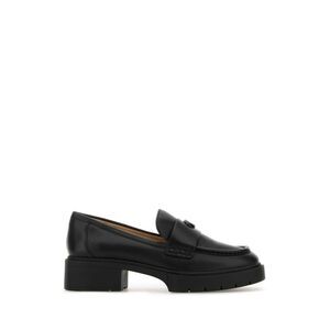 Coach New York Women Black Leather Leah Loafers